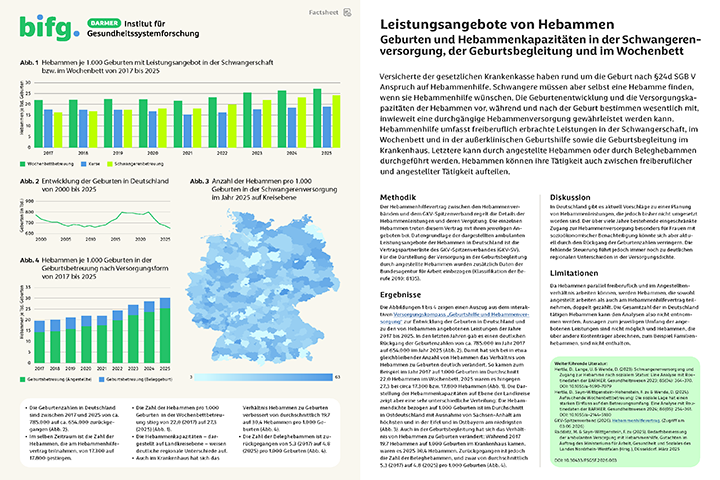 Vorschau Aktuelle Daten zur Hebammenversorgung